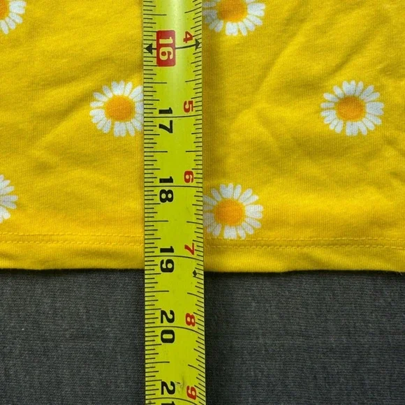 Wonder Nation Girls L(10-12) Yellow Daisy Tee & Pink Heart Dress 2-Piece Outfit - Picture 4 of 10